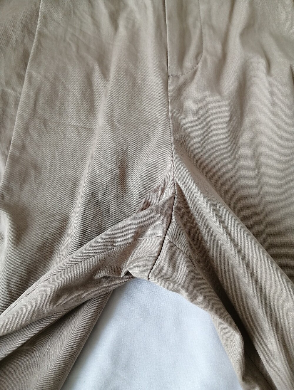 Club Monaco Cuffed Chino Pleated Wide Leg Pants Khaki Camel Size 8 - Picture 11 of 16